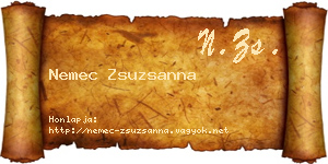 Nemec Zsuzsanna névjegykártya